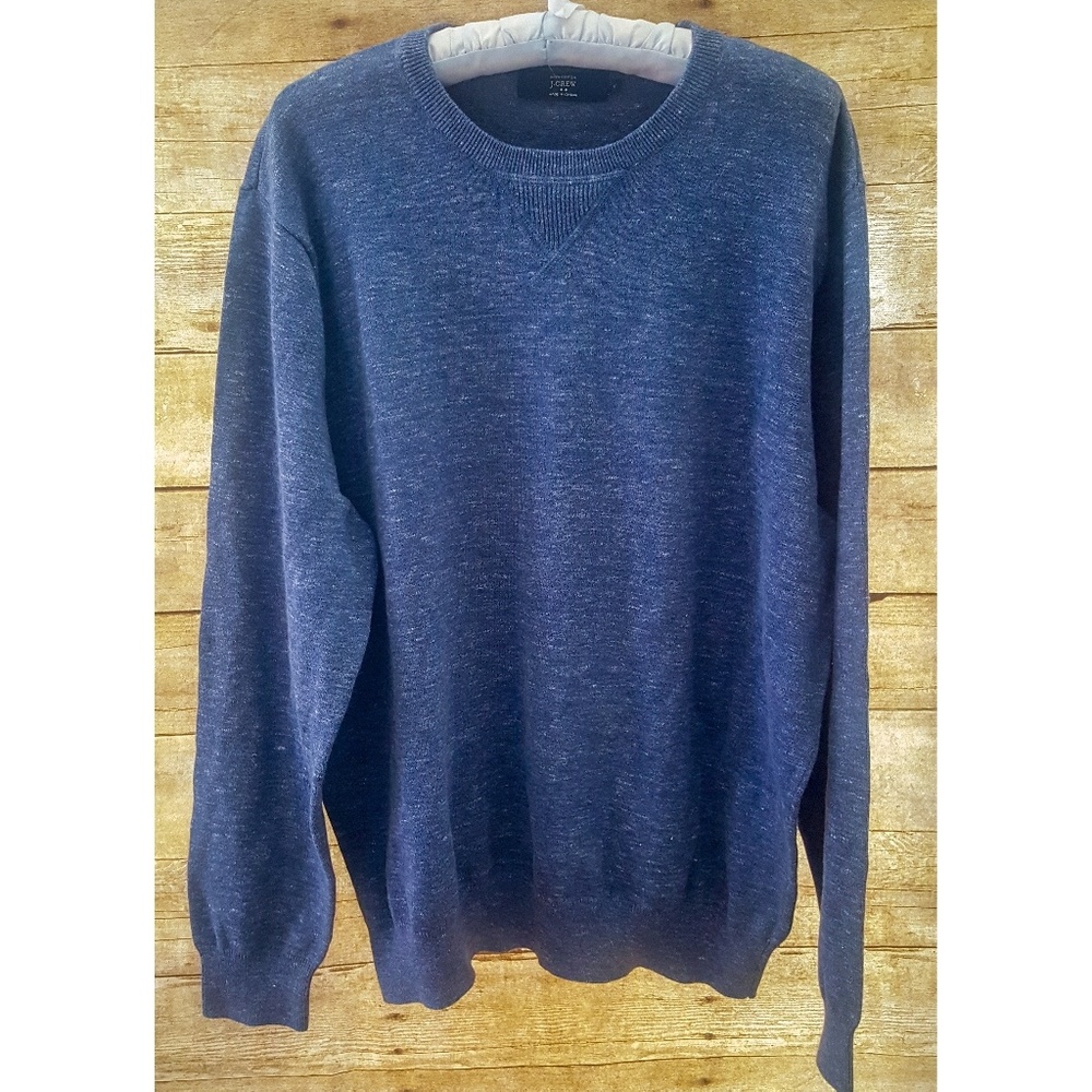 J. Crew Men's Blue Cotton Sweater NWOT